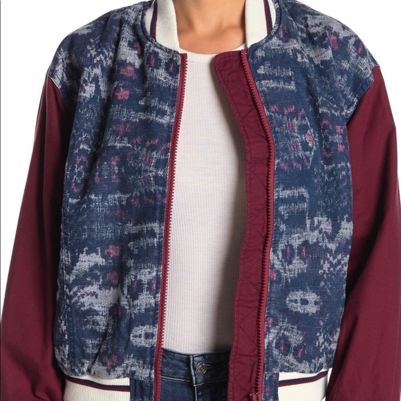 Free People Jackets & Blazers - NWT, Free People Varsity of Dreams Bomber Jacket, Sz S